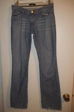 Kulson Italy Blue Distressed Denim Relaxed Fit Jeans 42